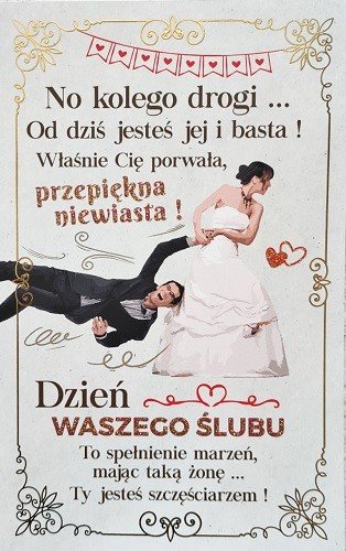 Kartki ślubne zabawne, wesołe 5K17