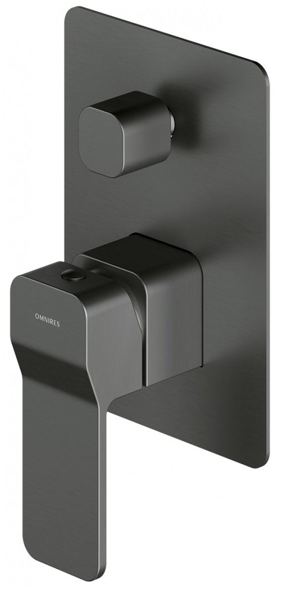 Omnires Slide bateria prysznicowo-wannowa podtynkowa grafit SL7735GR 5902539833898