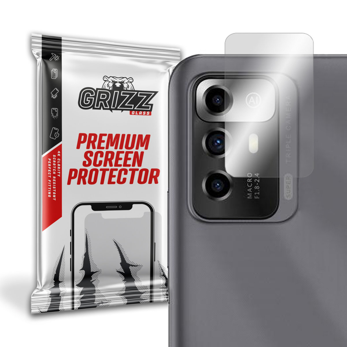GrizzGlass HybridGlass Camera szkło hybrydowe na obiektyw do ZTE Blade A72 5G