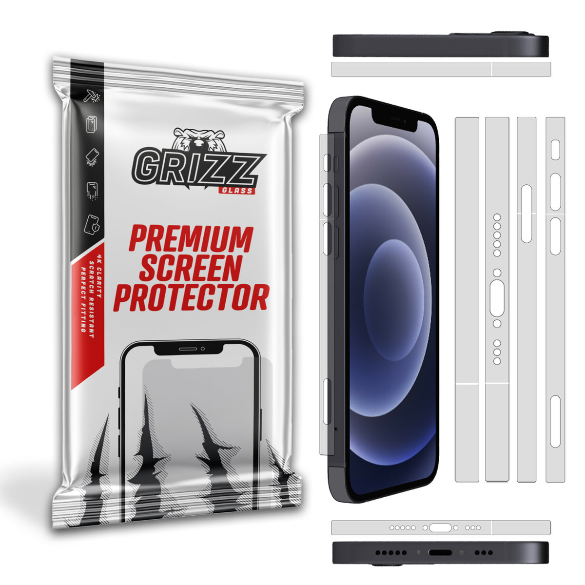 GrizzGlass UltraSide folia na boki do Apple iPhone 13 Pro