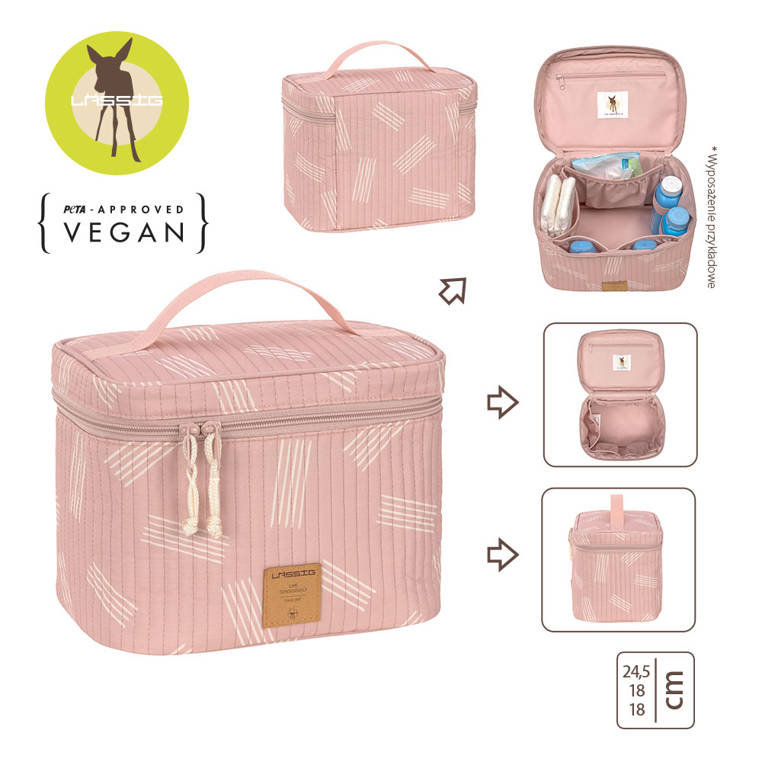 Lassig Casual Label Kuferek podróżny na akcesoria Soft Stripes rose