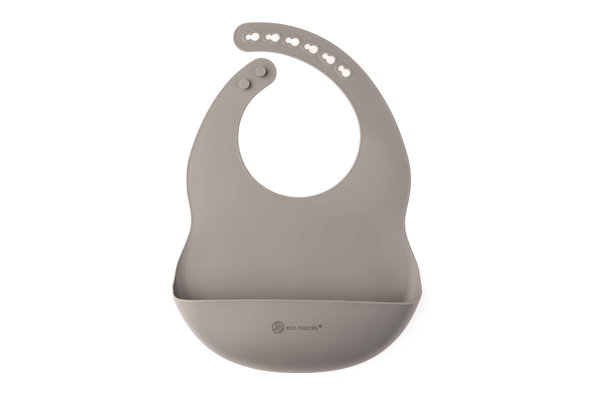 ECORASCALS Śliniak silikonowy SILVER