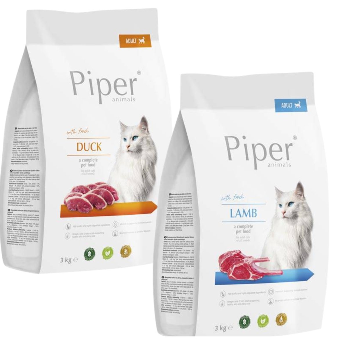Piper Animals Jagnięcina 3kg pełnoporcjowa sucha karma dla kota