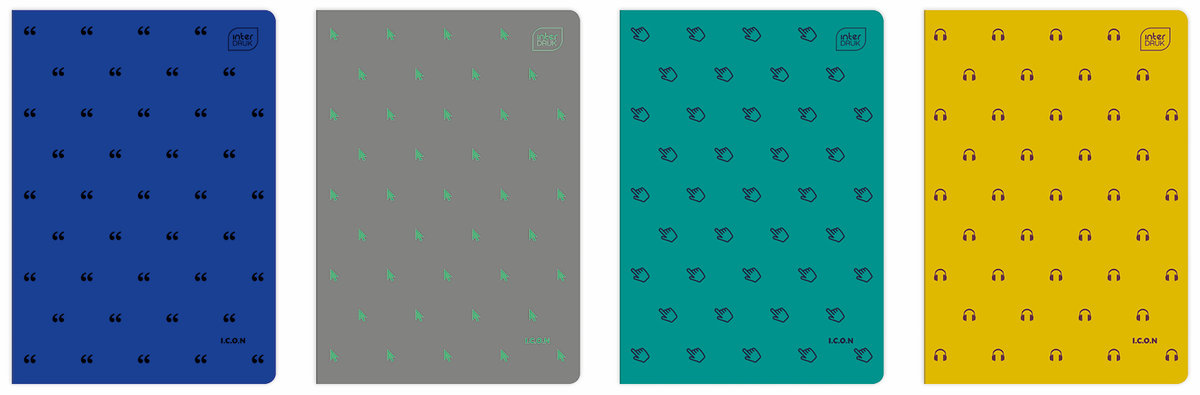 Zeszyt A5 32 Kartek Trzylinia 70g Ikony Kursor Interdruk