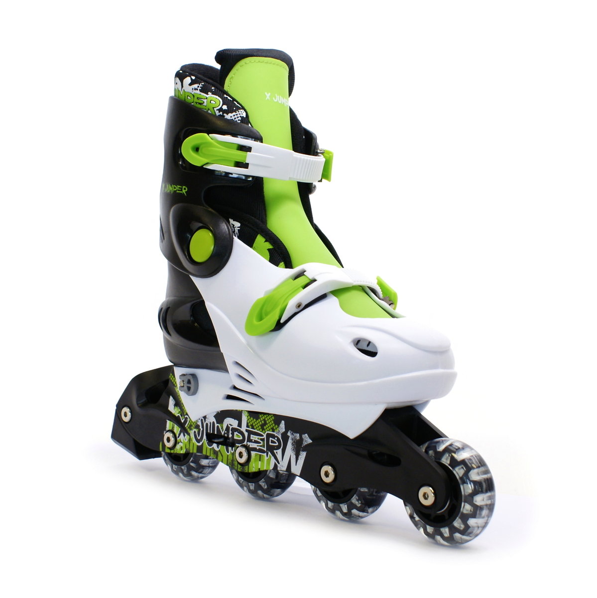 SPORT PW-129C S BOY / ŁYŻWOROLKI REGULOWANE GREEN/BLACK ROZM. S(30-33) (3)