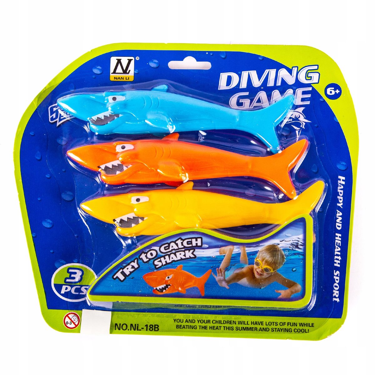 Zabawki Do Nurkowania Rekin Do Wody Basenu 3Szt