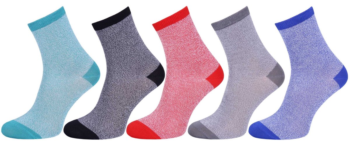 5 par kolorowych, melanżowych skarpetek OEKO-TEX 7-10 lat