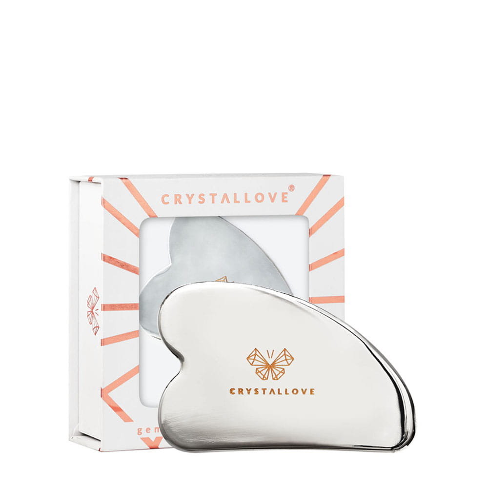 Crystallove Crystallove Cryo Ice Gua Sha Płytka do masażu twarzy gua sha ze stali nierdzewnej 1 szt