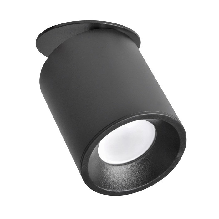 Polux Oczko przegubowe podtynkowe Haron 1x10W GU10 czarne 314192