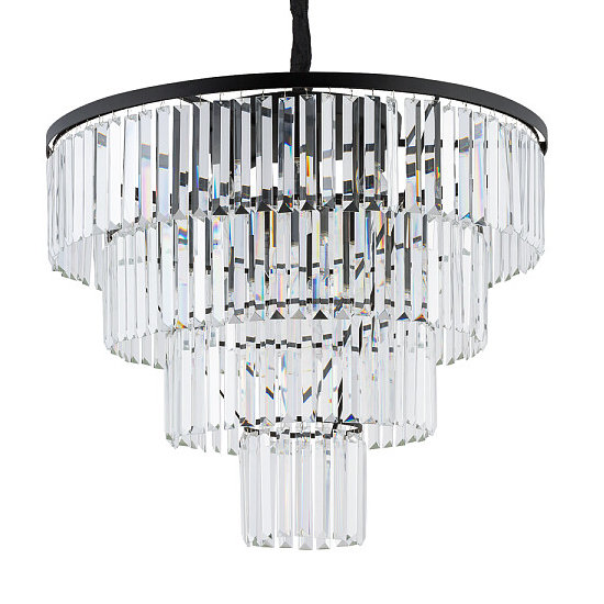 Nowodvorski Luksusowy żyrandol kryształowy CRISTAL BLACK 12x E14 40W czarny 7614
