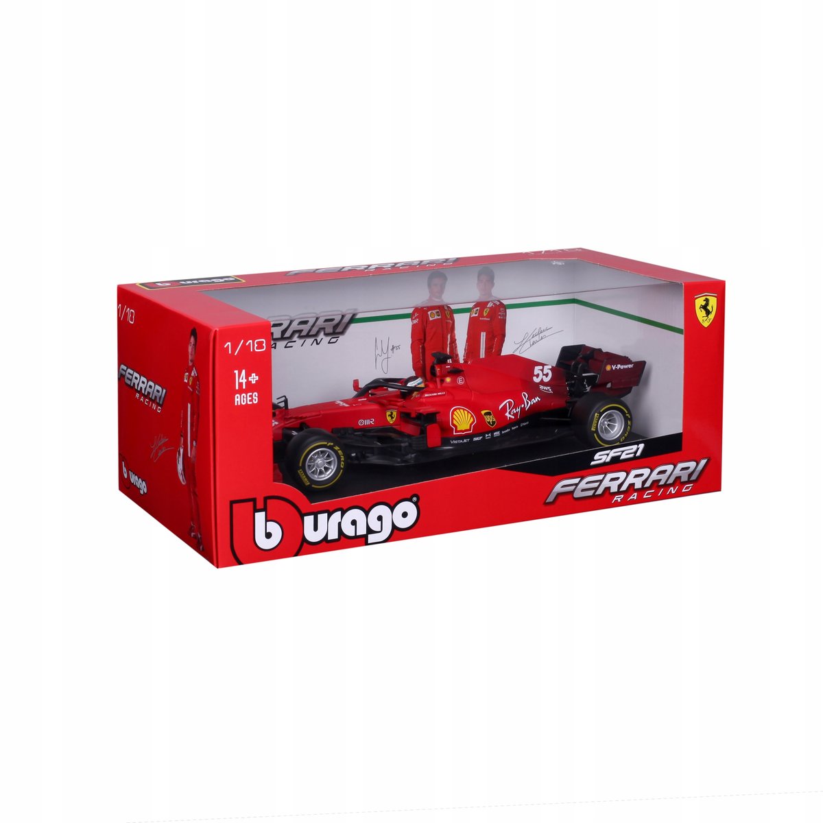 BOLID F1 Ferrari SF21 Sainz 1:18 BBURAGO 16809