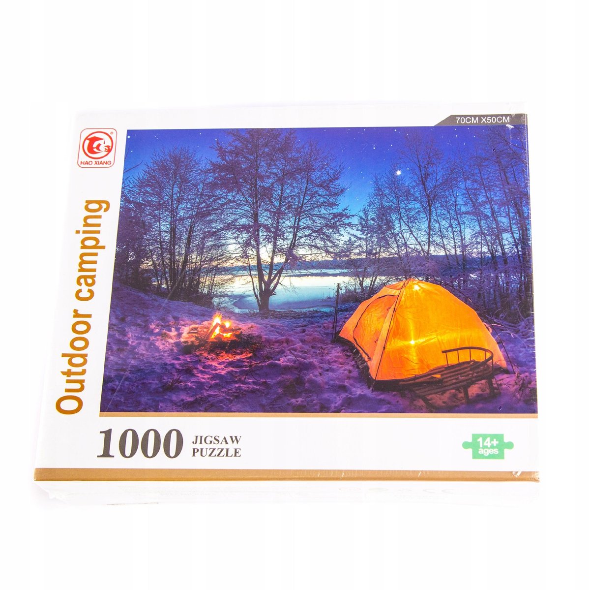 PUZZLE 1000el. Noc w namiocie nad jeziorem