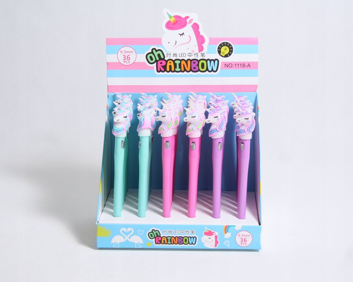 DŁUGOPIS ŚWIECĄCY LED Jednorożec UNICORN