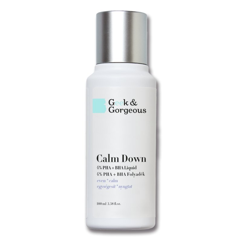Geek & gorgeous Geek & Gorgeous Calm Down Tonik do Twarzy z Kwasami PHA + BHA 100ml GEEK-0001