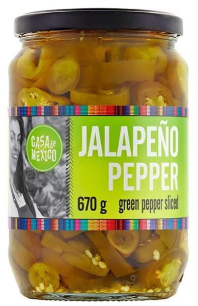 Casa de Mexico Papryka Jalapeno Zielona Krojona 670g - Casa De Mexico