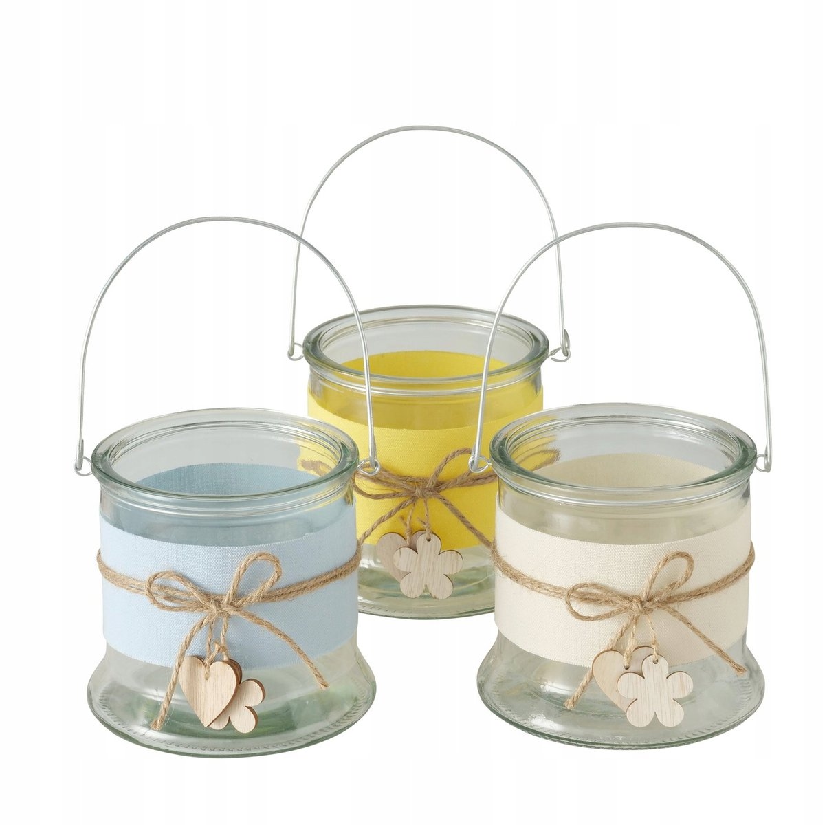 Świecznik szklany na tealight i kwiaty 12 cm