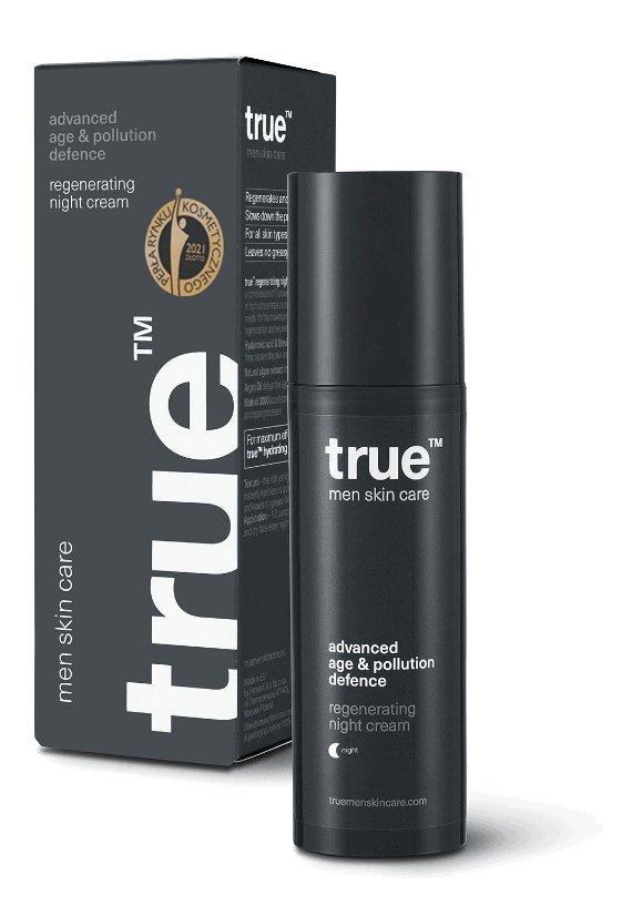 True men skin care - Regenerujący krem przeciwzmarszczkowy do twarzy na noc - 50 ml