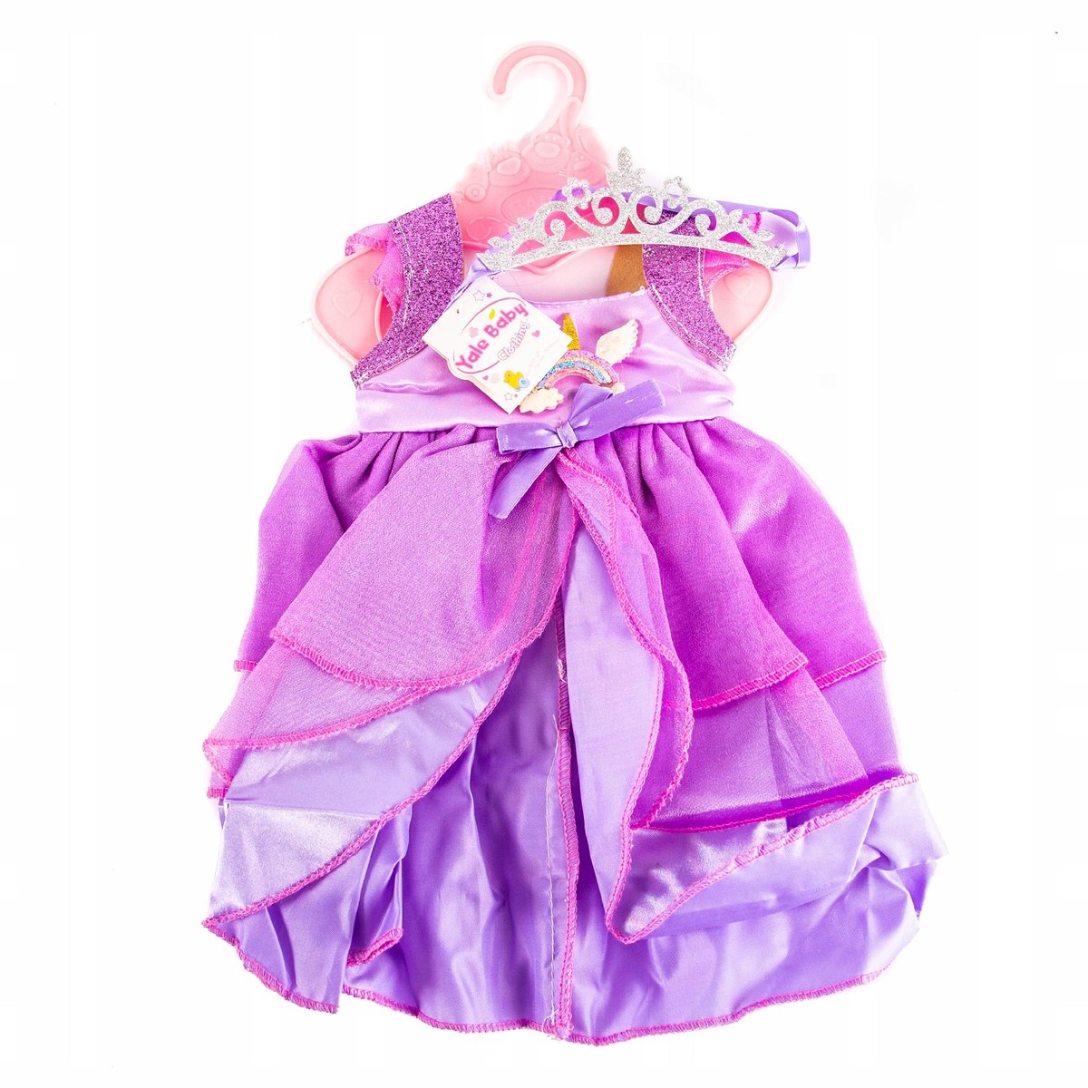 Sukienka Dla Lalki Ubranko Bobas Różowa Suknia