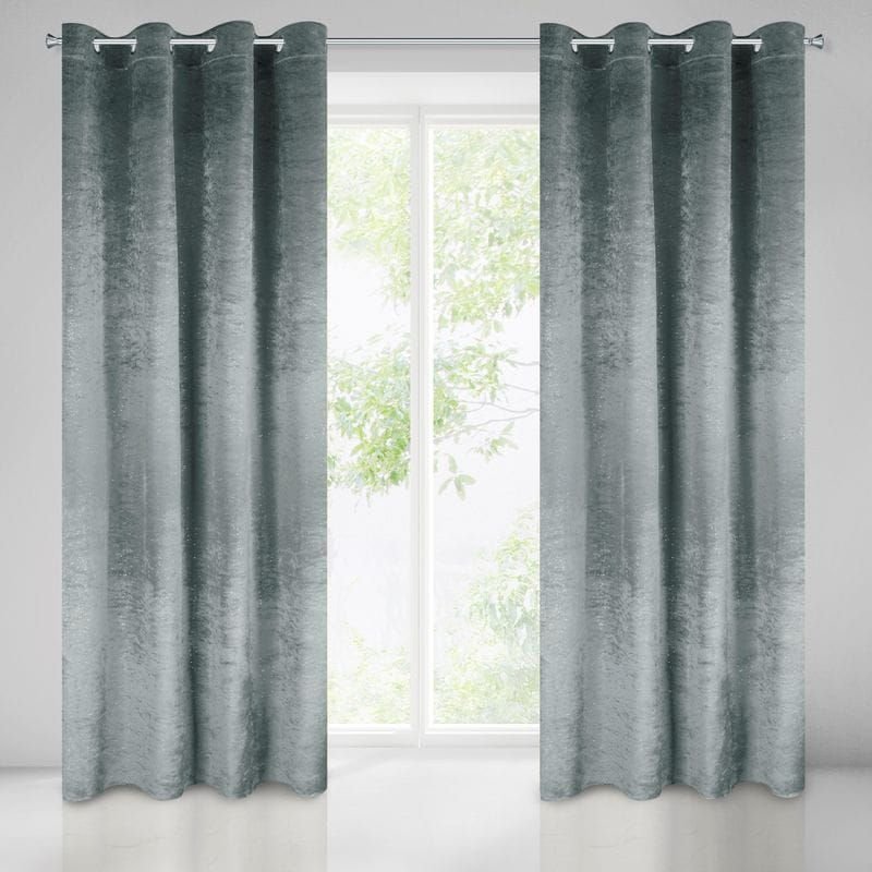 Zasłona Velvet Elizia 140 x 250 Przelotka Grafit