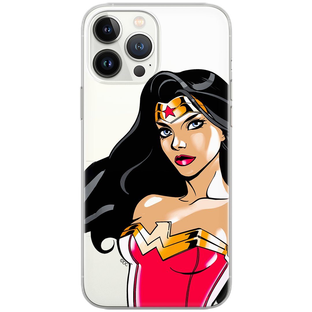 Etui DC dedykowane do Iphone 13, wzór: Wonder Woman 004 Etui częściowo przeźroczyste, oryginalne i oficjalnie licencjonowane