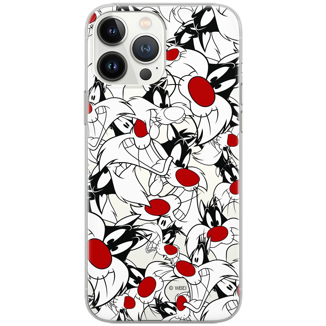 Etui Looney Tunes dedykowane do Xiaomi 11T 5G / 11T PRO 5G, wzór: Sylwester 004 Etui częściowo przeźroczyste, oryginalne i oficjalnie / Looney Tunes