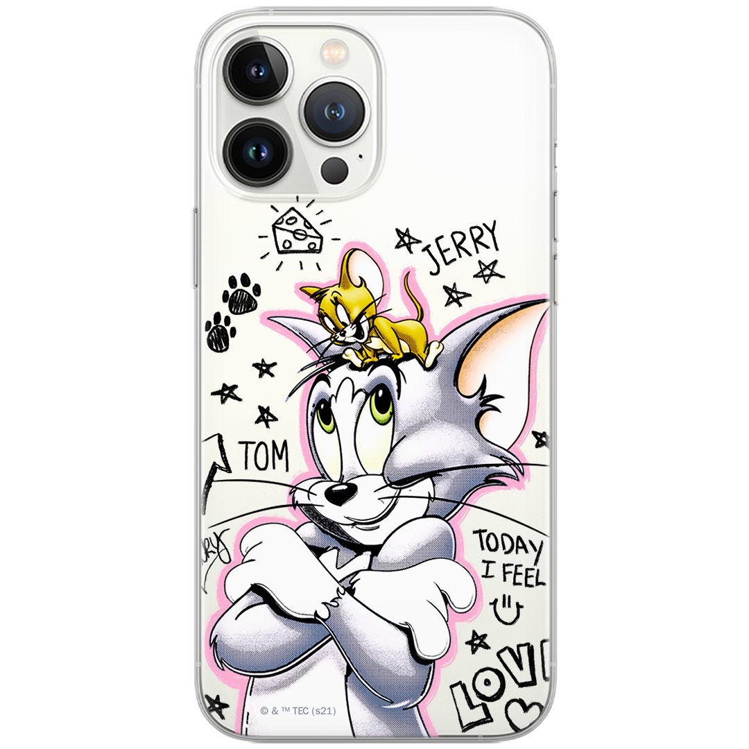Etui Tom and Jerry dedykowane do Xiaomi 11T 5G / 11T PRO 5G, wzór: Tom i Jerry 004 Etui częściowo przeźroczyste, oryginalne i oficjalnie  / Tom and ..