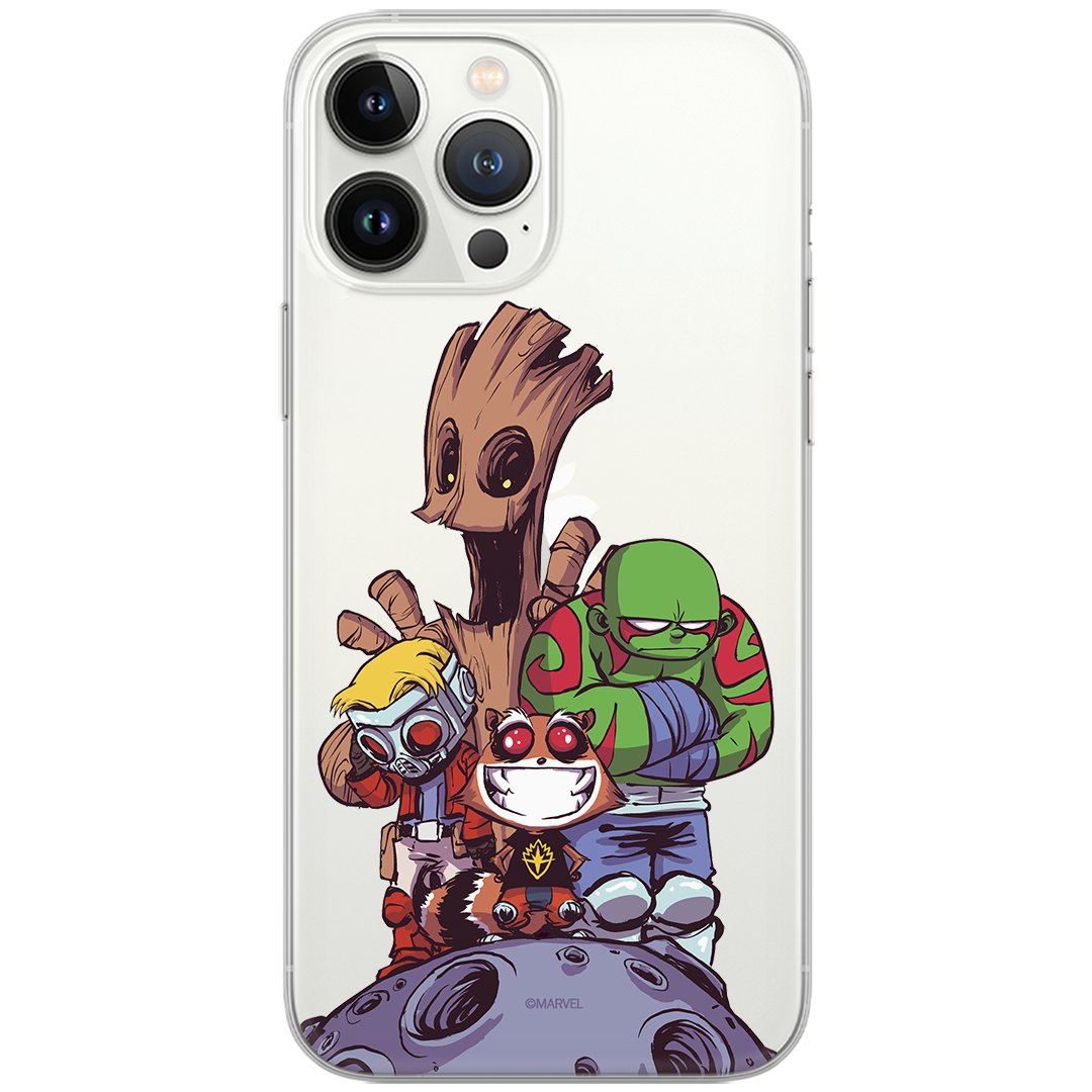 Etui Marvel dedykowane do Iphone 12 / 12 PRO, wzór: Strażnicy Galaktyki 017 Etui częściowo przeźroczyste, oryginalne i oficjalnie licencjonowane