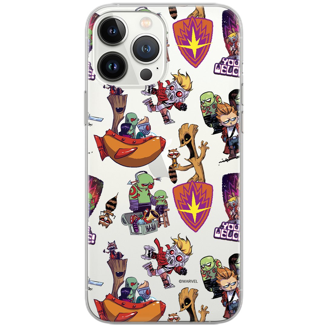 Etui Marvel dedykowane do Iphone 12 / 12 PRO, wzór: Strażnicy Galaktyki 007 Etui częściowo przeźroczyste, oryginalne i oficjalnie licencjonowane