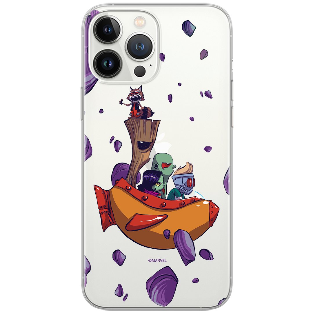 Etui Marvel dedykowane do Iphone 12 / 12 PRO, wzór: Strażnicy Galaktyki 010 Etui częściowo przeźroczyste, oryginalne i oficjalnie licencjonowane
