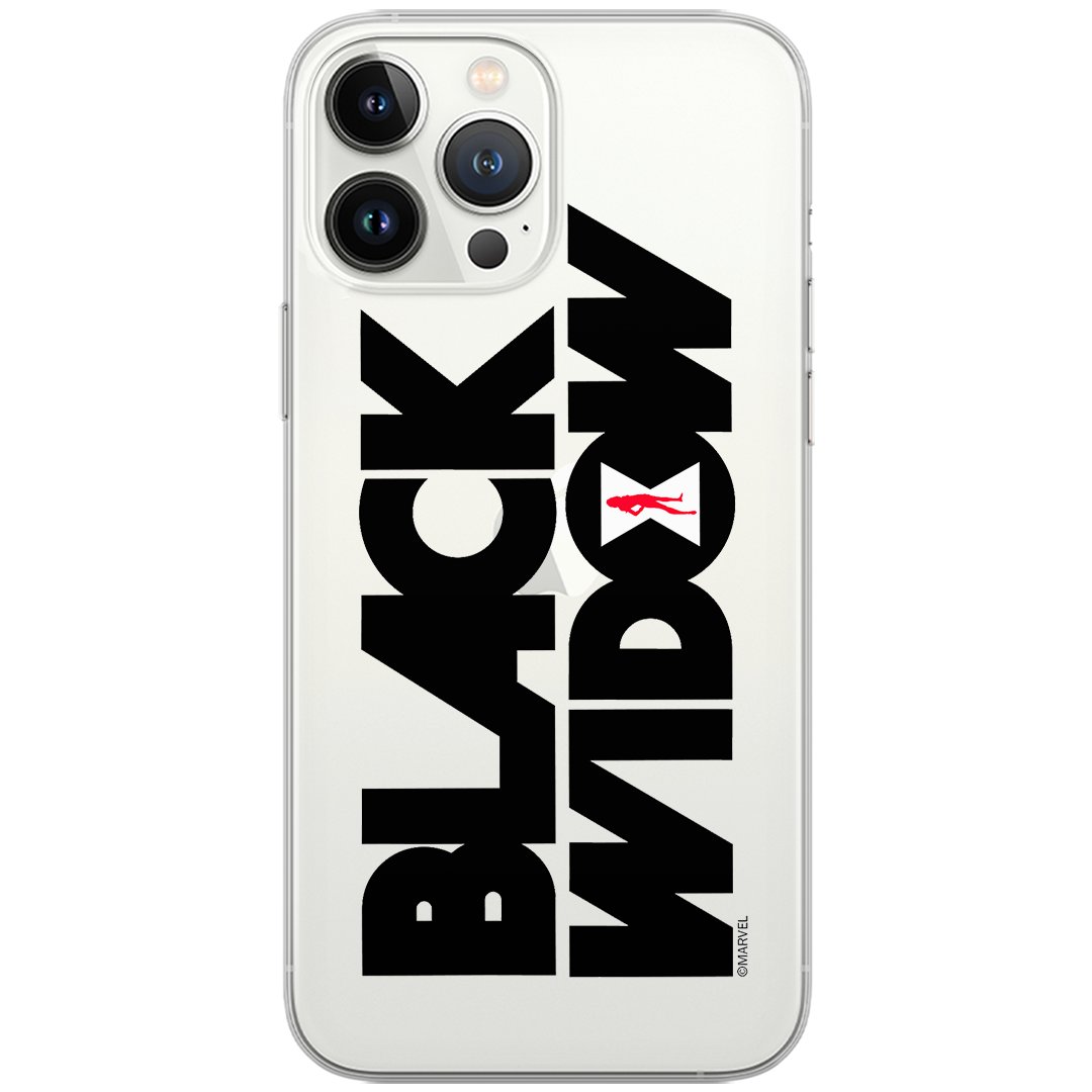 Etui Marvel dedykowane do Iphone 12 / 12 PRO, wzór: Czarna Wdowa 011 Etui częściowo przeźroczyste, oryginalne i oficjalnie licencjonowane