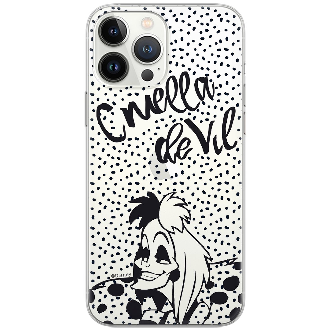Etui Disney dedykowane do Iphone 12 Mini, wzór: Cruella 002 Etui częściowo przeźroczyste, oryginalne i oficjalnie licencjonowane