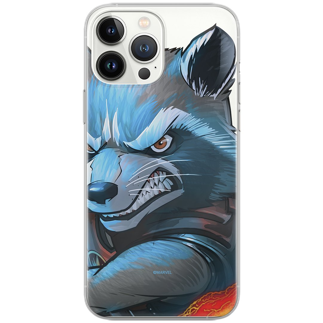Etui Marvel dedykowane do Iphone 12 PRO MAX, wzór: Rocket 005 Etui częściowo przeźroczyste, oryginalne i oficjalnie licencjonowane