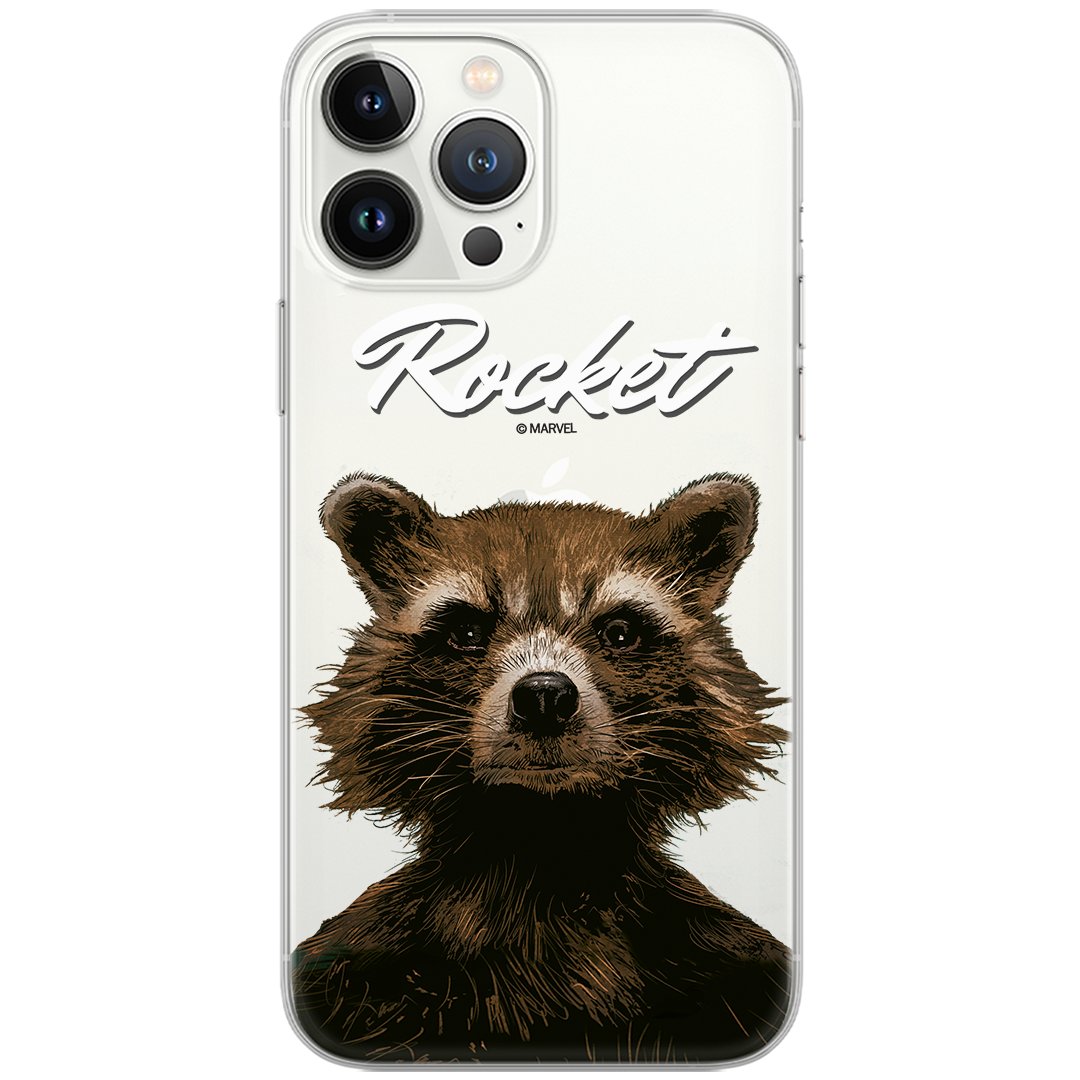 Etui Marvel dedykowane do Iphone 12 PRO MAX, wzór: Rocket 006 Etui częściowo przeźroczyste, oryginalne i oficjalnie licencjonowane
