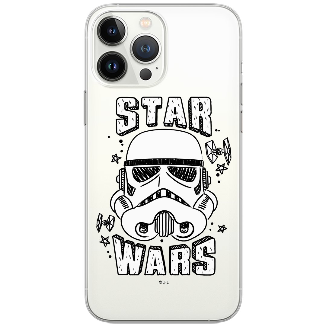 Etui Star Wars dedykowane do Iphone 12 PRO MAX, wzór: Szturmowiec 013 Etui częściowo przeźroczyste, oryginalne i oficjalnie licencjonowane