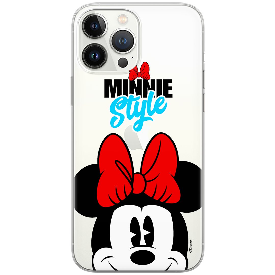 Etui Disney dedykowane do Iphone 13 MINI, wzór: Minnie 027 Etui częściowo przeźroczyste, oryginalne i oficjalnie licencjonowane