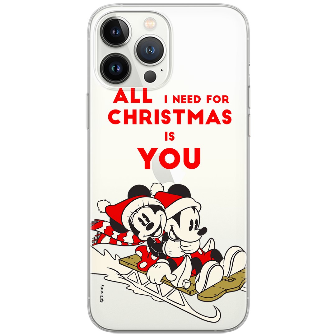 Etui Disney dedykowane do Iphone 13 MINI, wzór: Mickey i Minnie 015 Etui częściowo przeźroczyste, oryginalne i oficjalnie licencjonowane