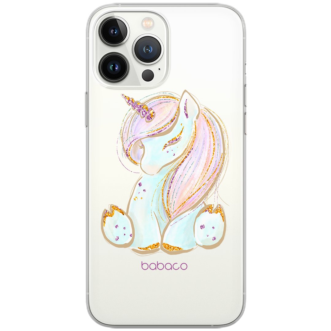 Etui Babaco dedykowane do Iphone 13 MINI, wzór: Unicorn 002 Etui częściowo przeźroczyste, oryginalne i oficjalnie licencjonowane