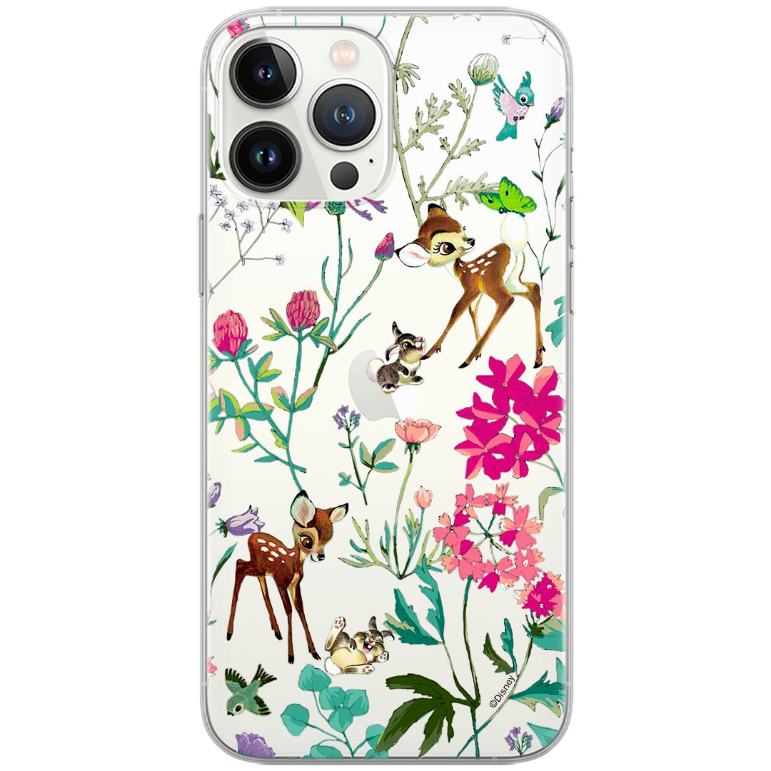 Etui Disney dedykowane do Iphone 13 PRO, wzór: Bambi i Przyjaciele 001 Etui częściowo przeźroczyste, oryginalne i oficjalnie licencjonowane