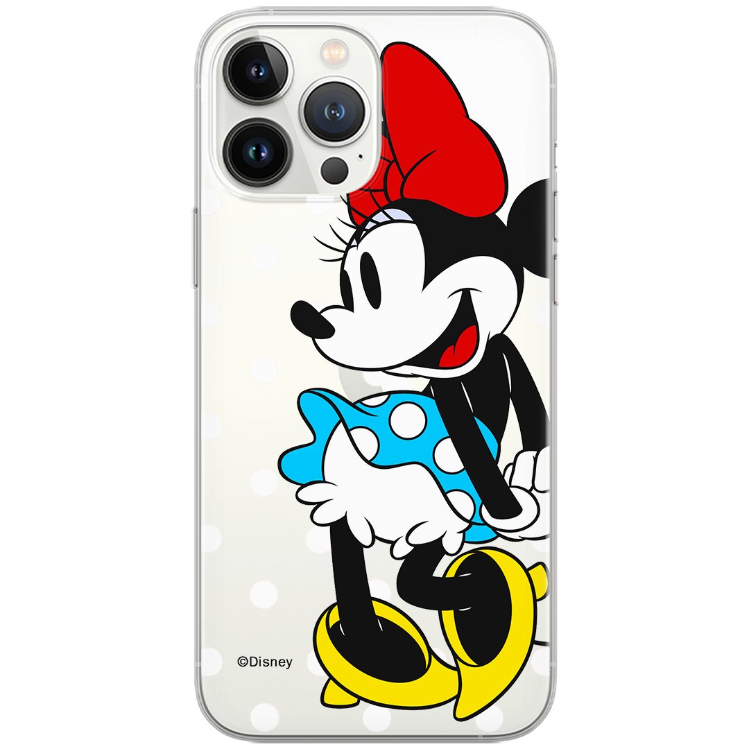 Etui Disney dedykowane do Iphone 13 PRO, wzór: Minnie 034 Etui częściowo przeźroczyste, oryginalne i oficjalnie licencjonowane