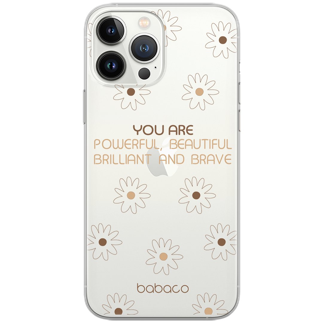 Etui Babaco dedykowane do Iphone 7 PLUS/ 8 PLUS, wzór: Positive vibes 003 Etui częściowo przeźroczyste, oryginalne i oficjalnie licencjonowane