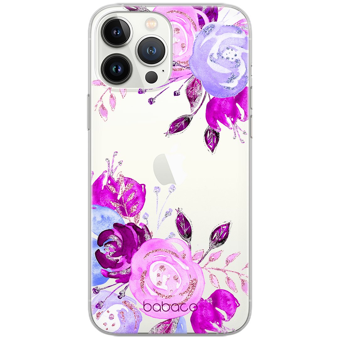 Etui Babaco dedykowane do Iphone 7 PLUS/ 8 PLUS, wzór: Kwiaty 005 Etui częściowo przeźroczyste, oryginalne i oficjalnie licencjonowane