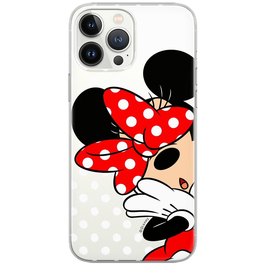 Etui Disney dedykowane do Samsung A01, wzór: Minnie 003 Etui częściowo przeźroczyste, oryginalne i oficjalnie licencjonowane