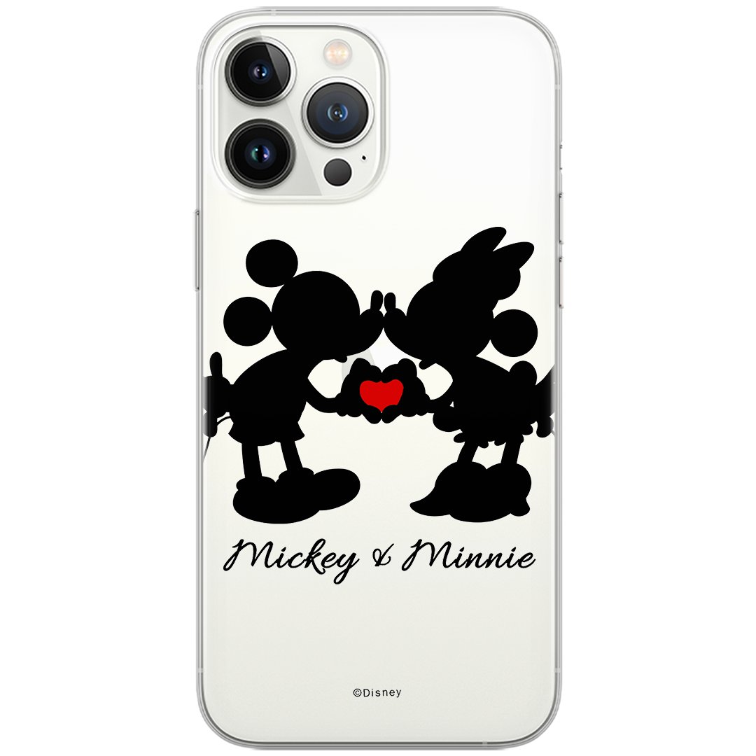 Etui Disney dedykowane do Samsung A12 / M12 / F12, wzór: Mickey i Minnie 003 Etui częściowo przeźroczyste, oryginalne i oficjalnie licencjonowane