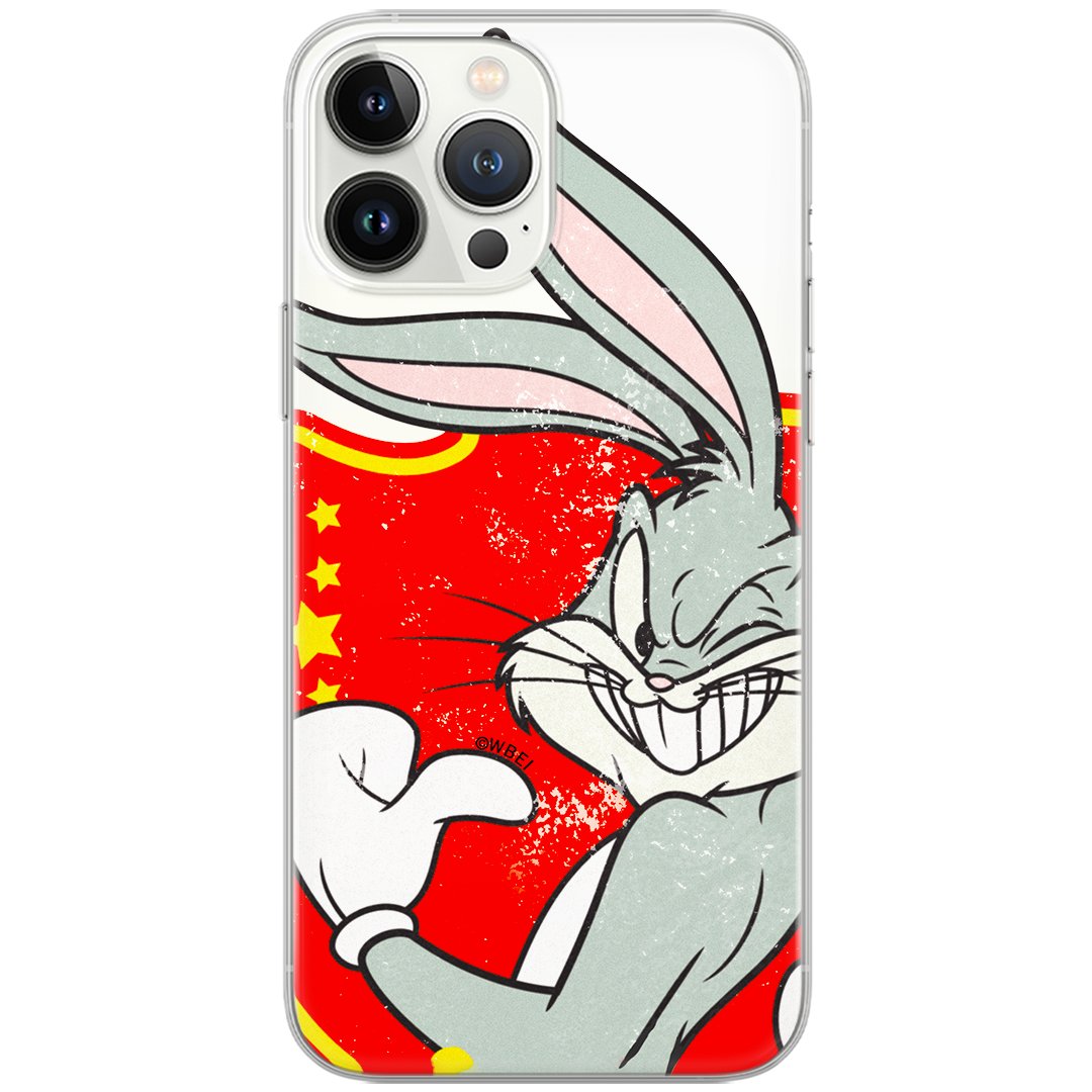 Etui Looney Tunes dedykowane do Samsung A13 4G, wzór: Bugs 010 Etui częściowo przeźroczyste, oryginalne i oficjalnie / Looney Tunes