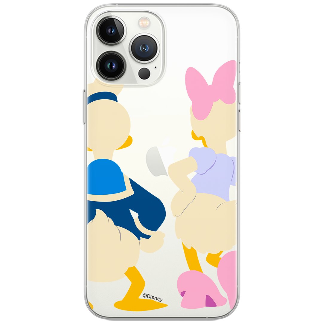 Etui Disney dedykowane do Samsung A20S, wzór: Donald i Daisy 001 Etui częściowo przeźroczyste, oryginalne i oficjalnie licencjonowane