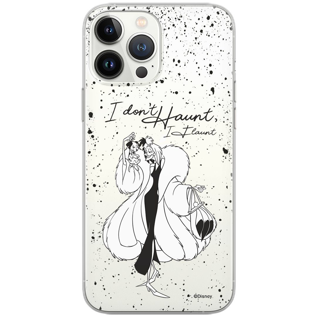 Etui Disney dedykowane do Samsung A33 5G, wzór: Cruella i Puppy 001 Etui częściowo przeźroczyste, oryginalne i oficjalnie licencjonowane