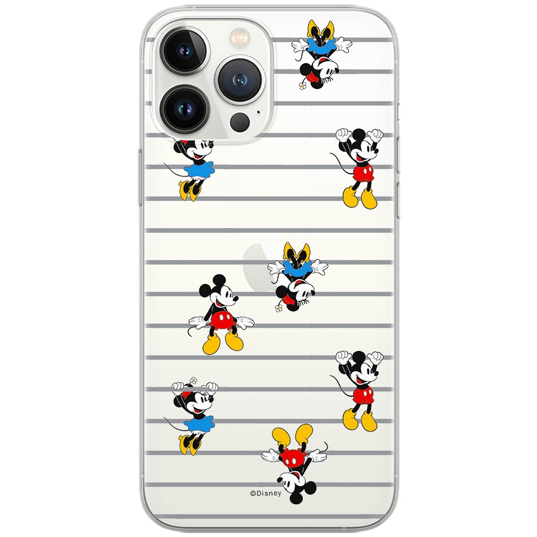 Etui Disney dedykowane do Samsung A41, wzór: Mickey i Minnie 007 Etui częściowo przeźroczyste, oryginalne i oficjalnie licencjonowane