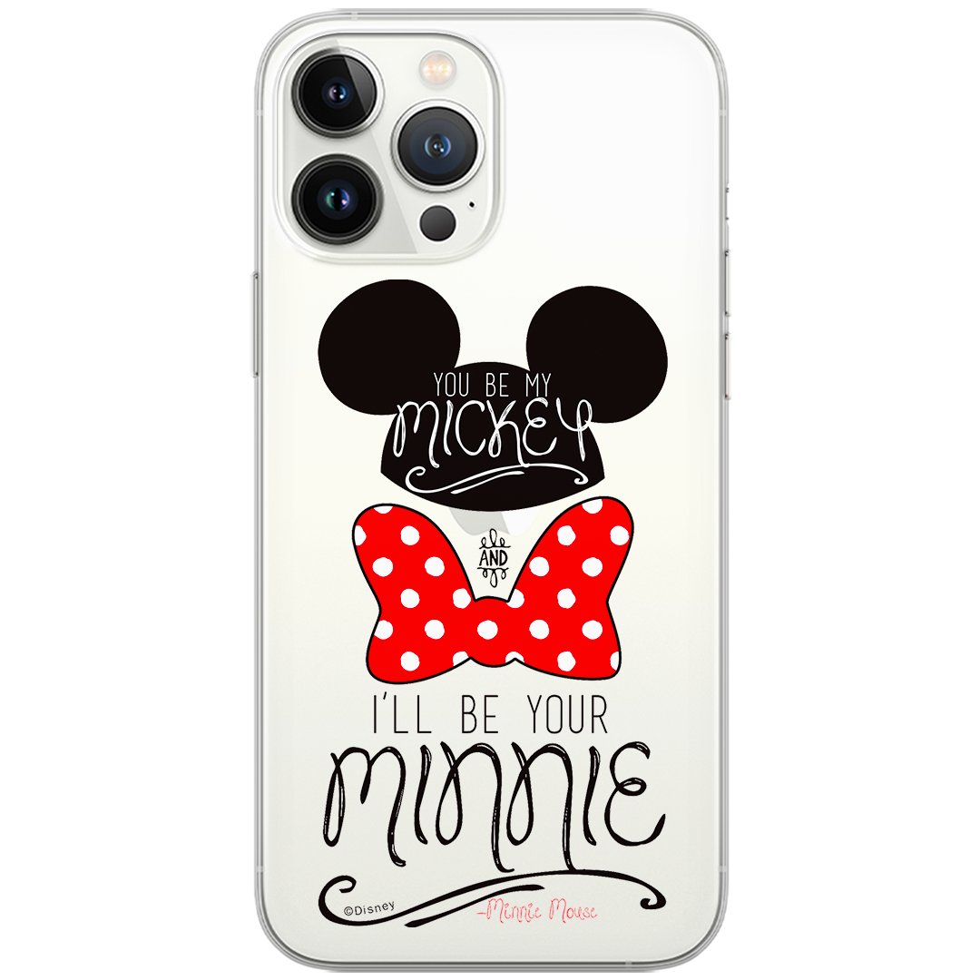 Etui Disney dedykowane do Samsung A41, wzór: Mickey i Minnie 004 Etui częściowo przeźroczyste, oryginalne i oficjalnie licencjonowane