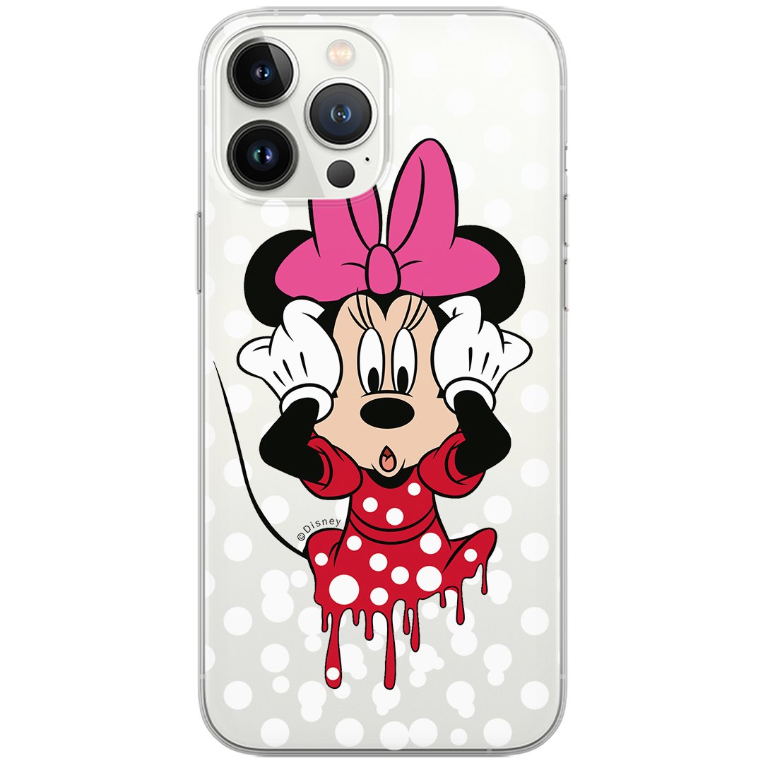 Etui Disney dedykowane do Samsung A41, wzór: Minnie 016 Etui częściowo przeźroczyste, oryginalne i oficjalnie licencjonowane