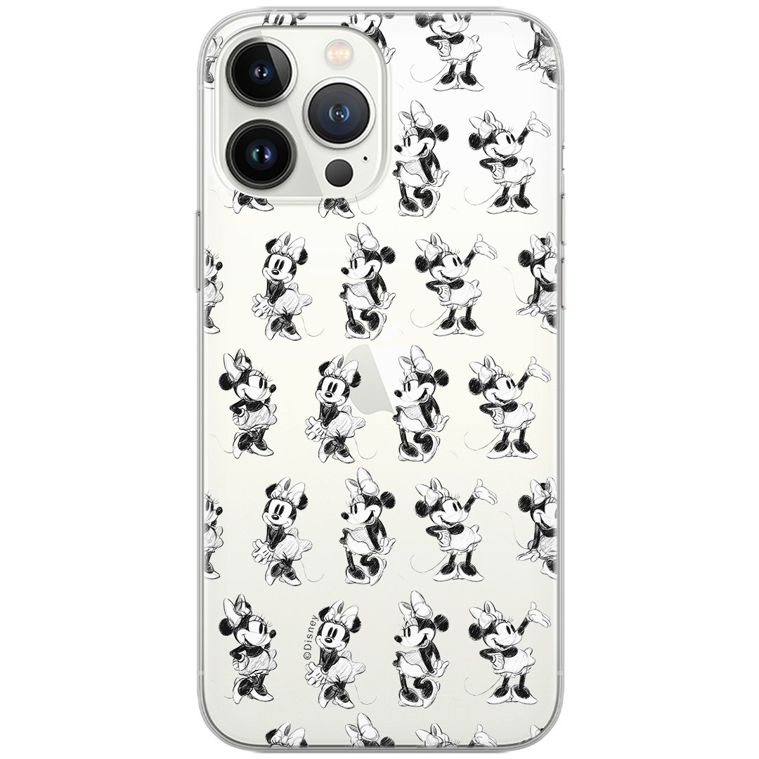 Etui Disney dedykowane do Samsung A41, wzór: Minnie 018 Etui częściowo przeźroczyste, oryginalne i oficjalnie licencjonowane